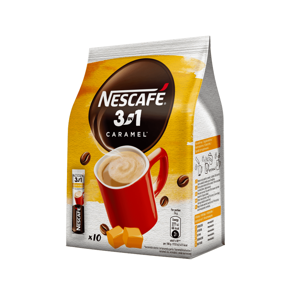 Karameles Nescafé® 3in1 šķīstošā kafija | Nescafé Latvija